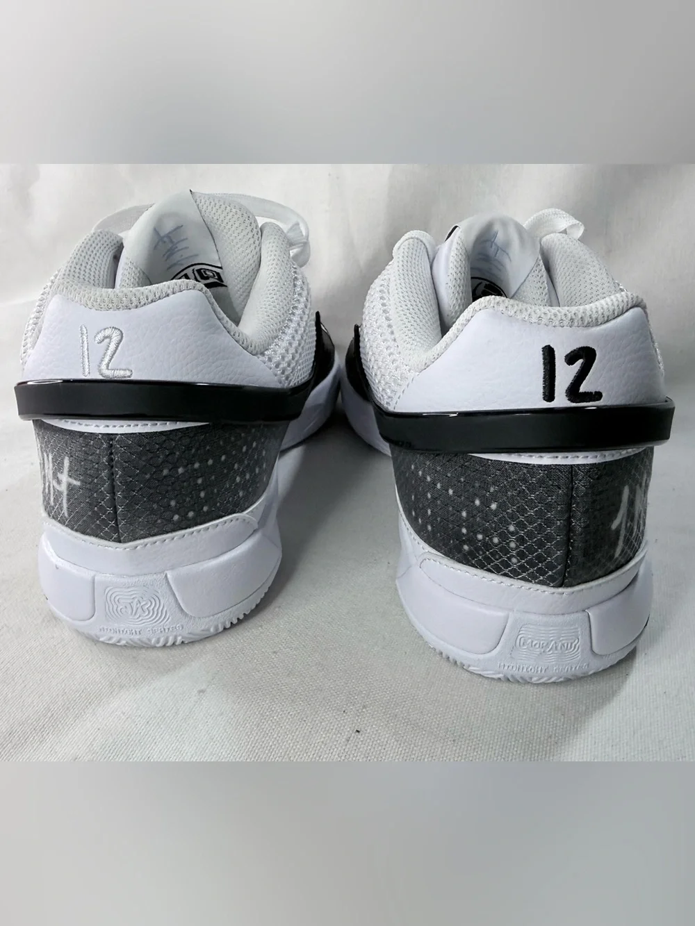 Nike JA 1 Scratch 2.0 JA Morant’s Men's White and Black Athletic Sneakers Sz 8.5